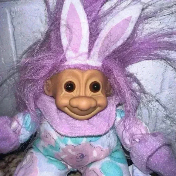 Russ Plush Troll Bunny Purple White Small, TAGS still on it! - Picture 6 of 16